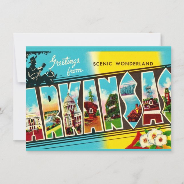 Anúncio Motivo de Saudação Colorida do Arkansas (Frente)