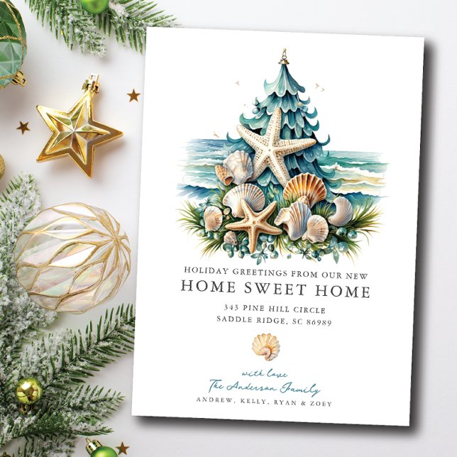 Anúncio móvel de Natal Feriado à beira do mar (Criador carregado)