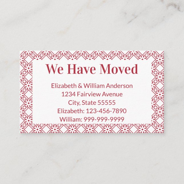 Anúncio móvel de Natal Padrão Vermelho e Branco (Frente)