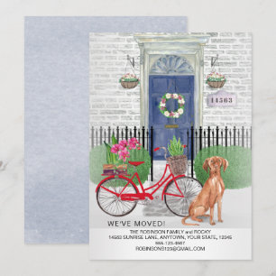 Anúncio Movendo Endereço da Porta Bicicleta Vizsla Dog
