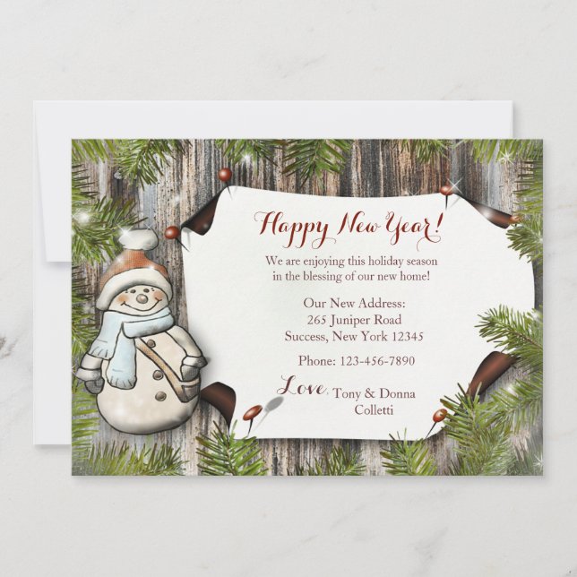 Anúncio Movendo Feriado Snowman Smiling (Frente)