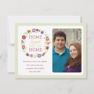 Anúncio movente da foto floral da grinalda