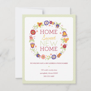 Anúncio movente da grinalda floral