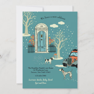 Anúncio movente da porta da rua do inverno