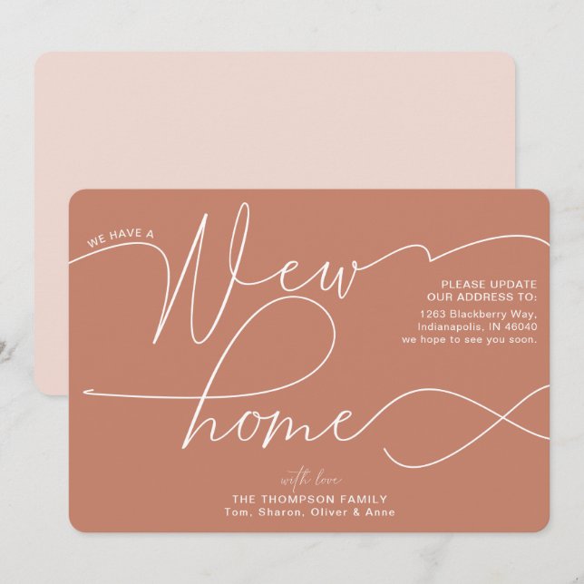 Anúncio Movimentação moderna da nova caligrafia residencia (Frente/Verso)