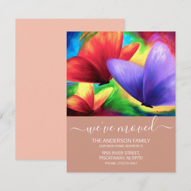 Anúncio Movimentamos a borboleta Rosa Dourada Novo Script  (Frente/Verso)