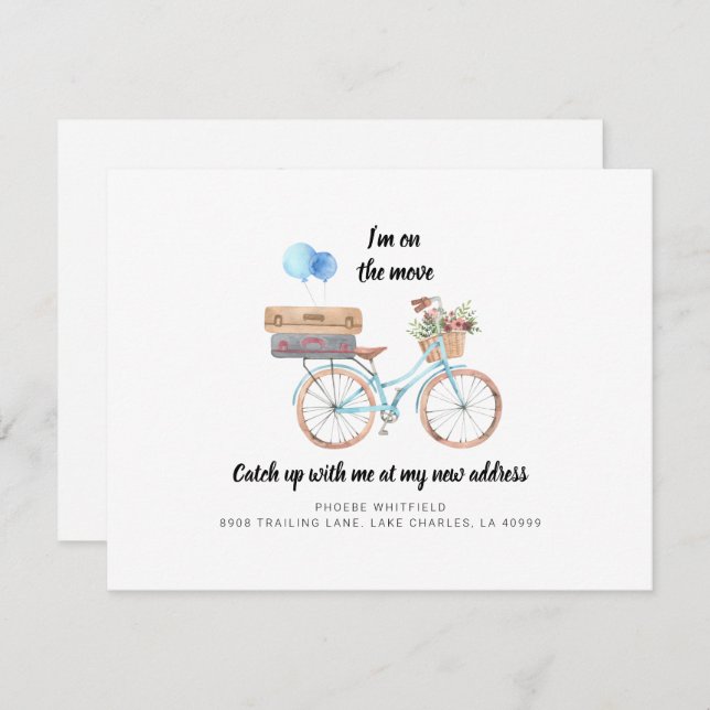 Anúncio Movimentamos a Nova Bicicleta de Endereço (Frente/Verso)