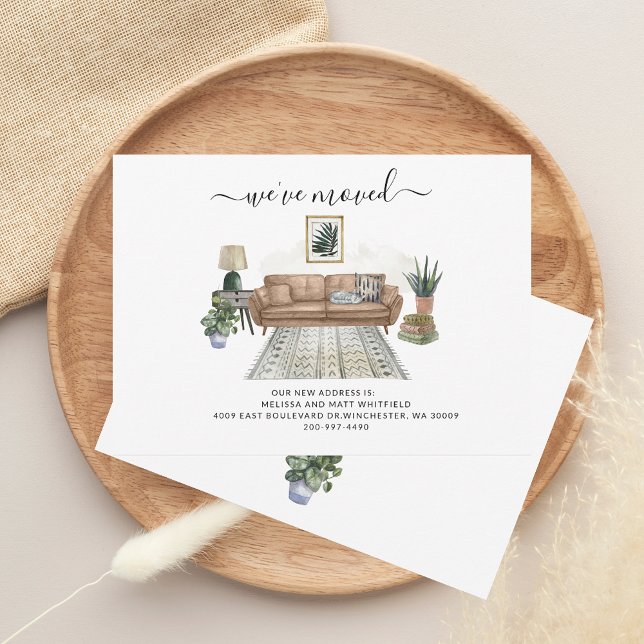 Anúncio Movimentamos o Chic Boho (We Moved Boho Living Room Moving Announcement)