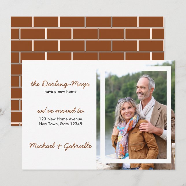 Anúncio Movimentamos o Retrato Foto Moderno Novo Endereço (Frente/Verso)