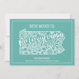 Anúncio Movimento Boho Teal Floral Mandala Pennsylvania