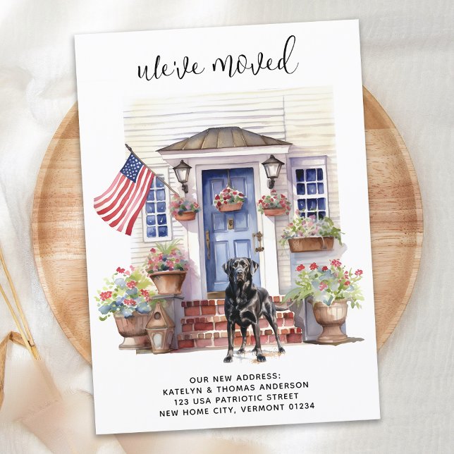 Anúncio Movimento Patriótico Personalizado de Labrador Neg (Criador carregado)