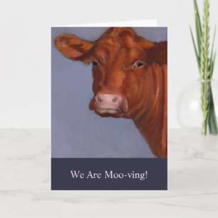 Anúncio Moving Announcement: Painting of Cow, Moo-ving