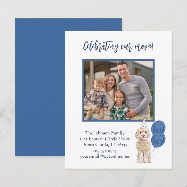 Anúncio Mudamos Celebrando o Orçamento de Foto da Família  (Frente/Verso)