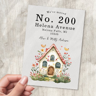 Anúncio Mudamos de Endereço de Watercolor House