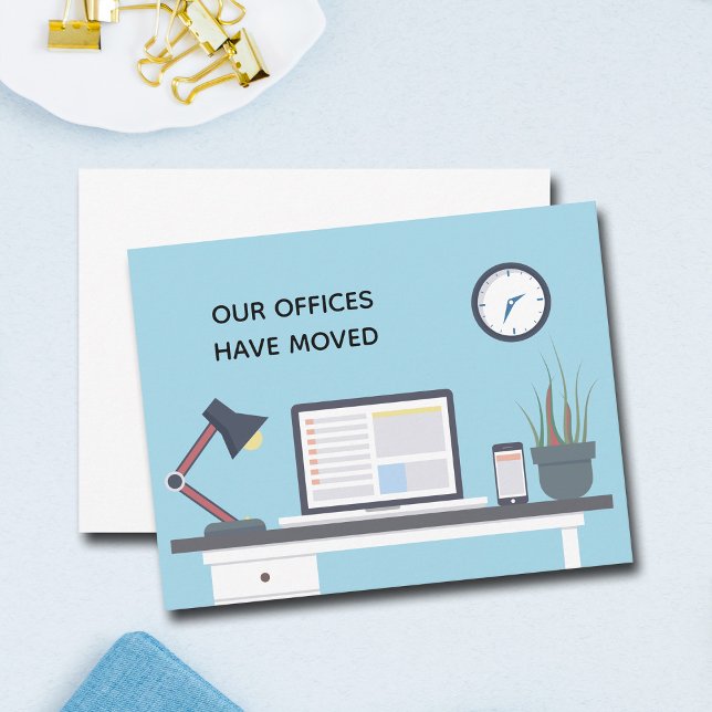 Anúncio Mudamos Escritórios Mudança Moderna de Endereço Co (Criador carregado)