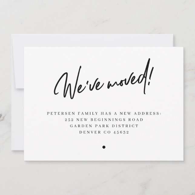 Anúncio Mudámos o novo endereço da família moderna (Frente)