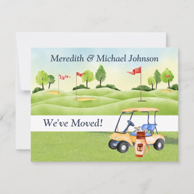 Anúncio Mudamos o orçamento do Carrinho de Golfe. (Frente)