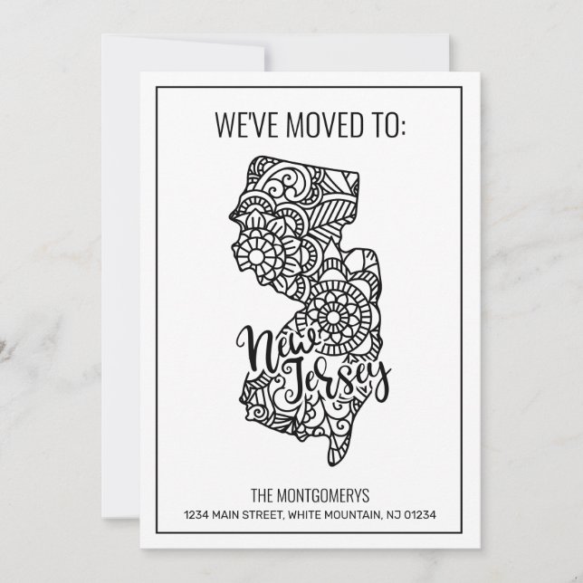 Anúncio Mudamos para New Jersey State Floral Mandala (Frente)