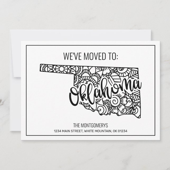 Anúncio Mudamos para Oklahoma State Floral Mandala (Frente)