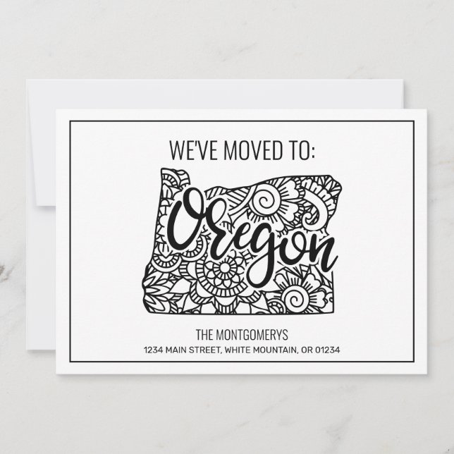 Anúncio Mudamos para Oregon State Floral Mandala (Frente)