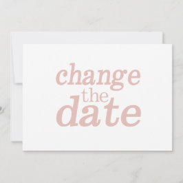 Anúncio Mudança de Data de Casamento Moderno Reagendada Ro