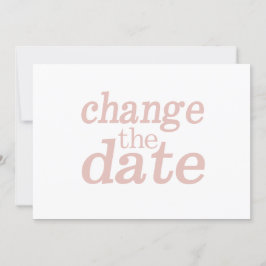 Anúncio Mudança de Data de Casamento Moderno Reagendada Ro