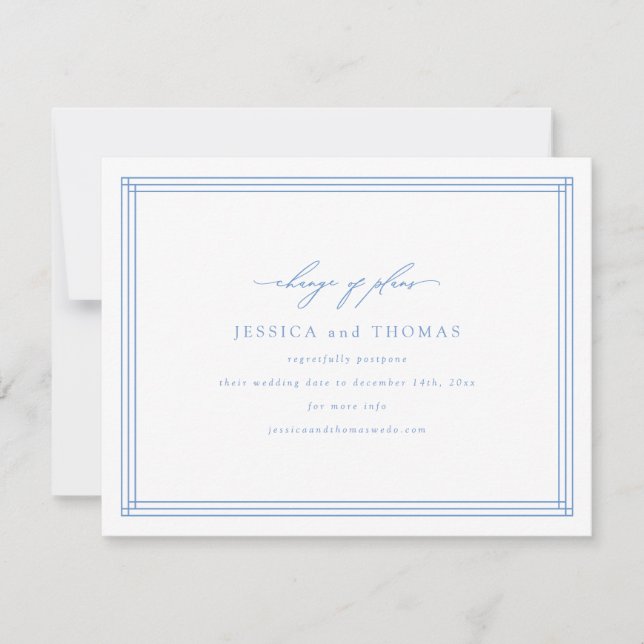 Anúncio Mudança de Data de Casamento na Janela Chic (Frente)