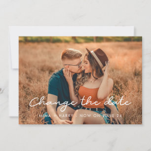 Anúncio Mudança de data de casamento simples