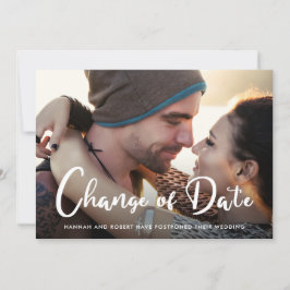 Anúncio Mudança de Data do Casamento Moderno Foto de Adiam