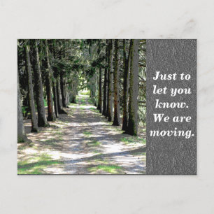 Anúncio Mudança de endereço - cartão postal