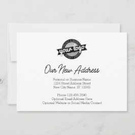 Anúncio Mudança de Endereço com Logotipo Comercial