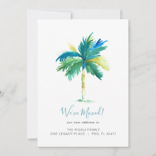 Anúncio Mudança de Endereço de Palmeira em Aquarela Tropic
