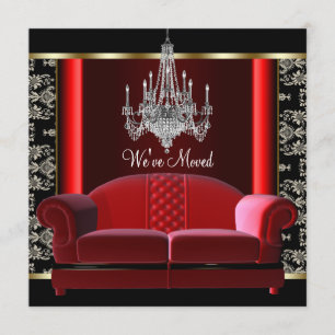 Anúncio Mudança de endereço do Dourado candelabro preto