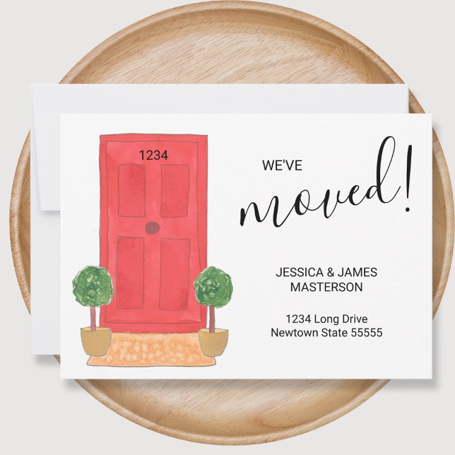 Anúncio Mudança de endereço Movemos a cor d'água da porta  (Criador carregado)