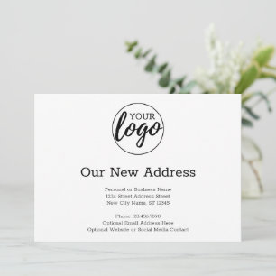 Anúncio Mudança de Endereço Novo com Logotipo Empresarial