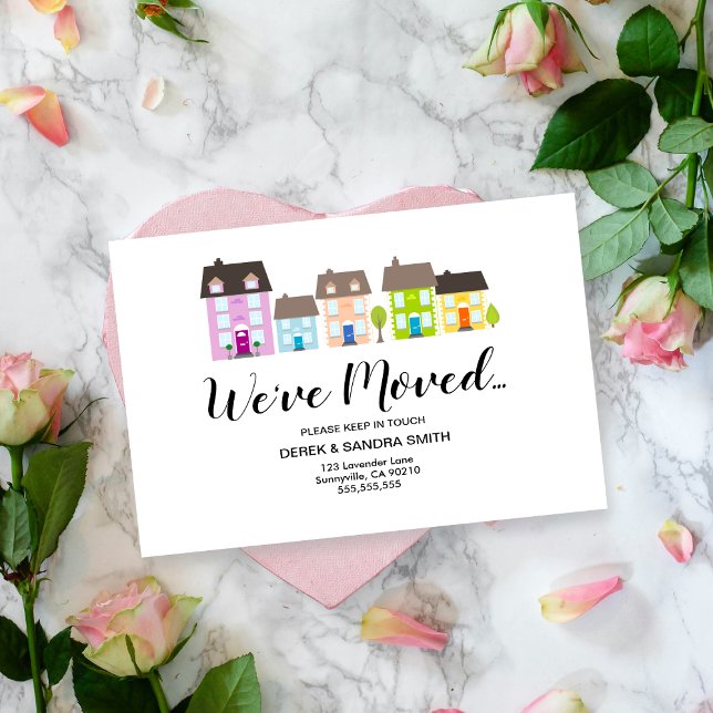 Anúncio Mudança de endereço que mudamos para casa lilac (Criador carregado)
