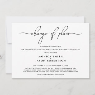 Anúncio Mudança de Plano de Casamento Reduzido Script Mode