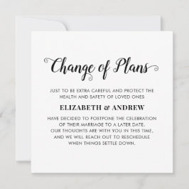 Anúncio Mudança de Planos Casamento Adiado Evento Foto