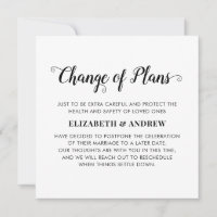 Mudança de Planos Casamento Adiado Foto do Evento