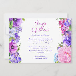 Anúncio Mudança de Planos Flor de Pêssego Paisley Adiament