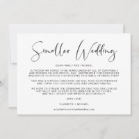 Mudança de planos para um casamento menor com eleg