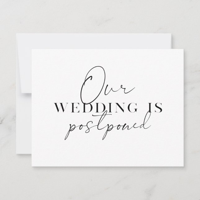 Anúncio Mudança Moderna de Planos Adiamento de Casamento (Frente)