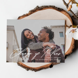Anúncio Mudança Simples de Planos de Casamento com Nova Da