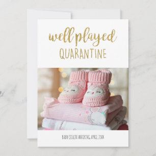 Anúncio Muito Jogada Quarentena Foto Moderna dourada