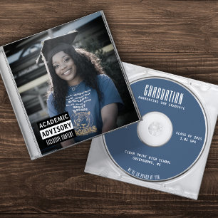Anúncio Music CD Case Album Cobrir Blue Graduation