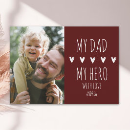 Anúncio My Dad My Hero Scrip Photo Red