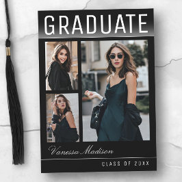 Anúncio Na moda Trendy Chic 3 Photo Modern Graduação