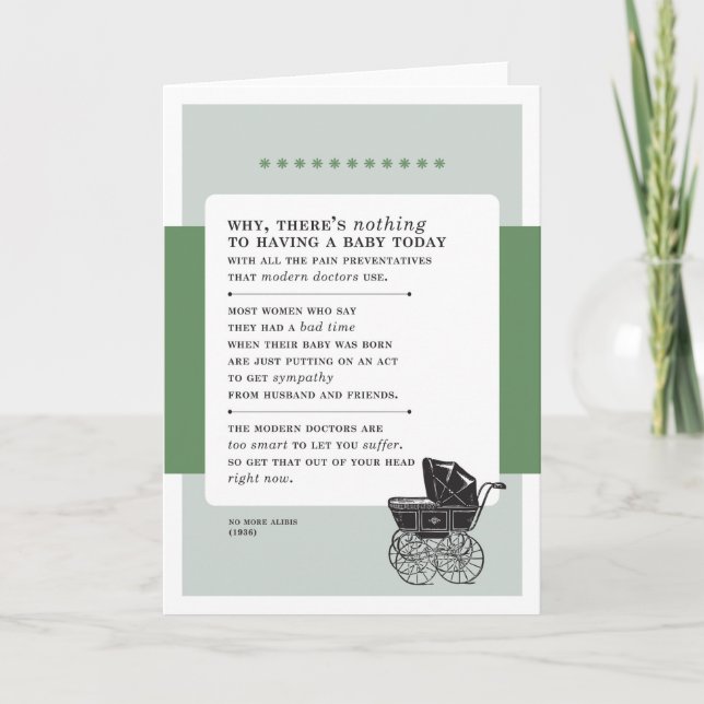 Anúncio Nada para ter um bebê vendendo conselhos ruins (Frente)