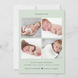 Anúncio Nascença da Grade de Foto Verde de Moderno Dusty P