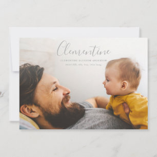 Anúncio Nascimento da bolinhas de foto de nome de script m